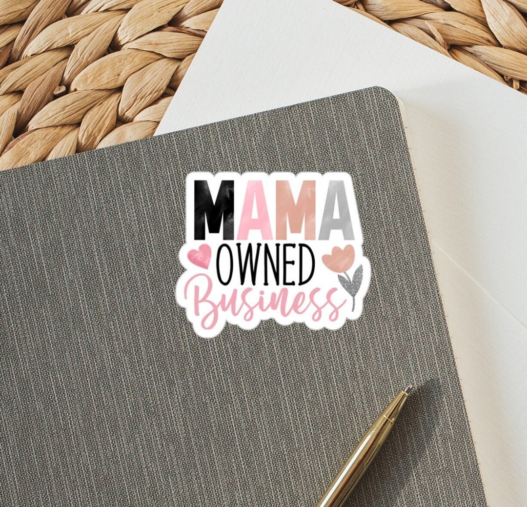 Mama Owned Business Stickers | Pink and Black Stickers | Small Business ...