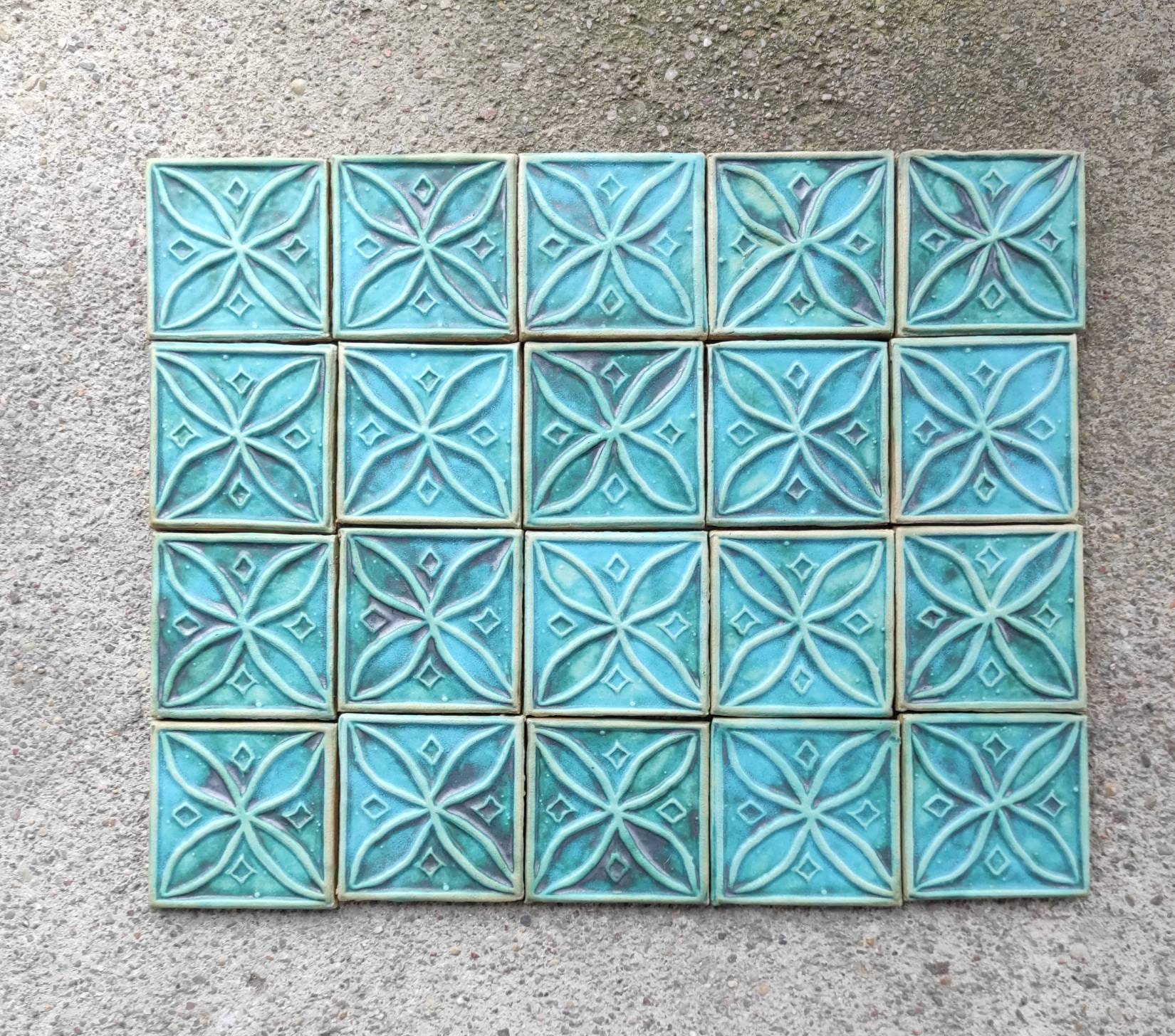Ceramic Handmade Tile. Ready to send. Fireplace Decor Tile Etsy