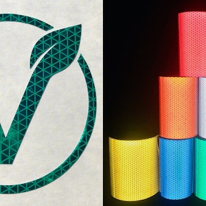 Reflective Vegan Symbol Decal Sticker Car Truck Motorcycle Helmet Oralite V98 7 Colors