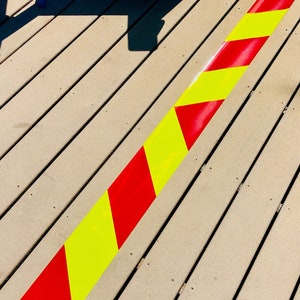 Lime & Rot Reflektierendes Chevron Panel (mehrere Größen) Oralite 1 Stück Vorgefertigte V98 Ultra Bright Sicherheitsklebeband Aufkleber