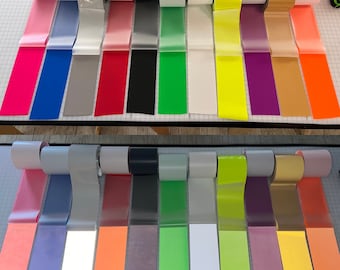 IRON ON 11 Different Colors REFLECTIVE Fabric 3/4" 1" 2" 4" 6" Inch 10', 20', 30' Rolls Vest Trim Safety SewViz Brand