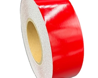 2" Inch Red Reflective Tape Type 1 Flexible Engineer Grade Nikkalite ELG Conformable Flexible 10' 20' 30' Foot Rolls ELG 48000