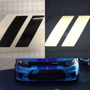 Reflective Charger Front Hash Marks Decals Charger Hemi Muscle Car 1 Size Fits All Dodge