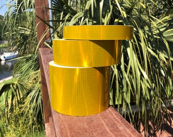 Standard Yellow Reflective Tape Oralite V82 1" 2" 4" Orafol Type 5 (Brightest Colored Reflective Tape On Market)