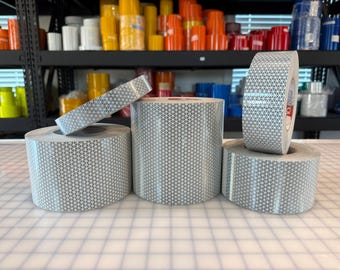 White Oralite V92 Prismatic Reflective Tape Roll — 7x Brighter Than Engineer Grade, DOT Daybright Prismatic, 1" 2" 4" 6" Widths