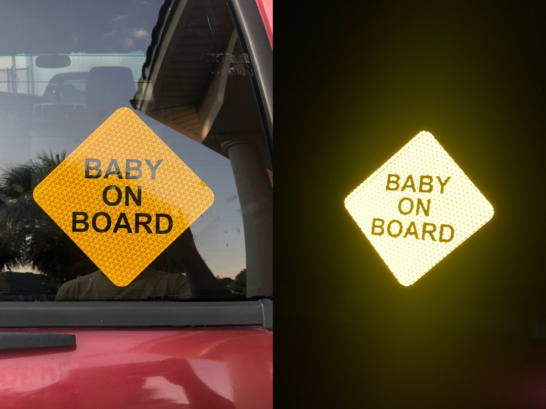 Lot De 3 Autocollants "Bébé à Bord" Réfléchissants - Visibilité Jour & Nuit, Facile à Coller Et Enlever - 10