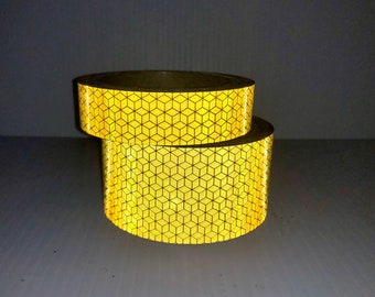 Oralite V99 School Bus Yellow Reflective Tape 1" 2" Orafol Reflexite Safety Tape