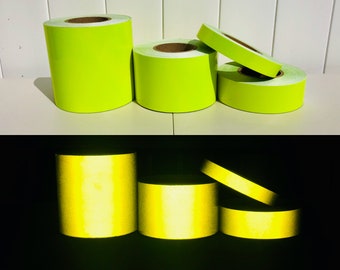 Fluorscent lime Reflective Tape Type 1 Flexible Engineer Grade 1" 2" 4" 6" 8" 12" Nikkalite ELG