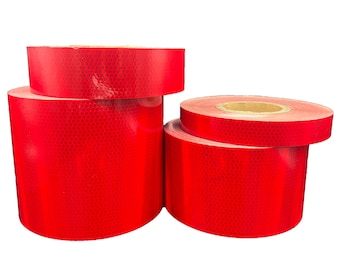 Rot Reflektierende Folie HIP 1 "2" 4" 6" Orafol Typ 4 High Intensity Prismatic Oralite Nikkalite Retro-Reflektierend