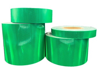 Green Reflective Tape HIP 1" 2" 4" 6" Orafol Type 4 High Intensity Prismatic Oralite Nikkalite Retro-Reflective