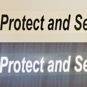To Protect and Serve 3&quot;x26&quot; REFLECTIVE Decal (Multiple Colors)