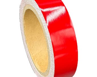 1" Inch Red Reflective Tape Type 1 Flexible Engineer Grade Nikkalite ELG Conformable Flexible 10' 20' 30' Foot Rolls ELG 48000