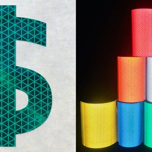 Reflective Dollar Sign Symbol Decal Sticker Car Truck Motorcycle Helmet Oralite V98 7 Colors