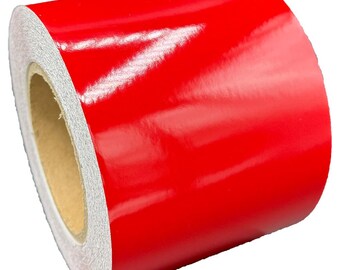 4" Inch Red Reflective Tape Type 1 Flexible Engineer Grade Nikkalite ELG Conformable Flexible 10' 20' 30' Foot Rolls ELG 48000