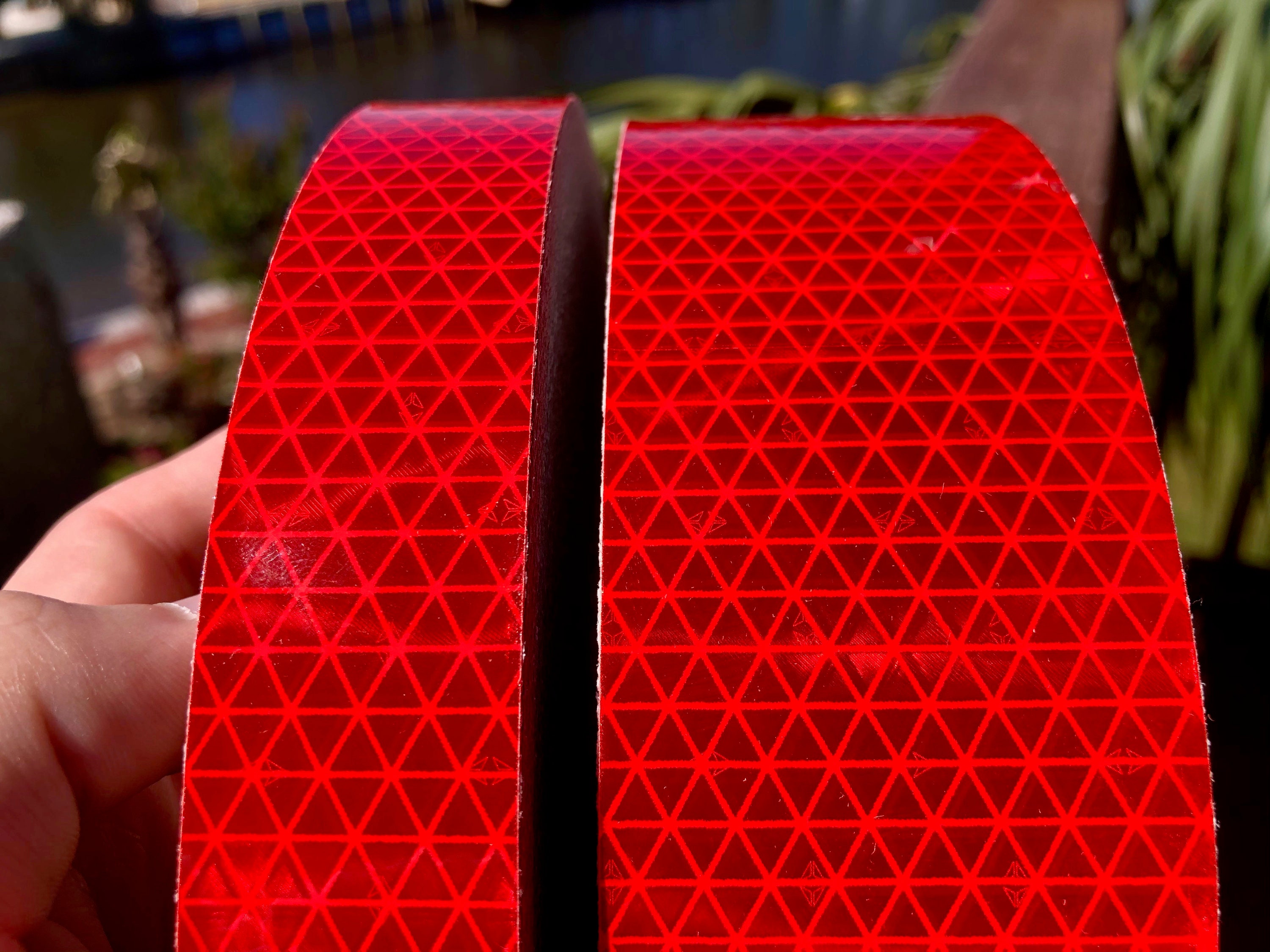 2 Piece Reflective Chevron Panel Kit Oralite V98 Fluorescent Lime & Red Orafol - Foto 10