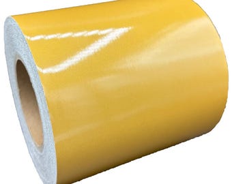 6" Inch Gold Reflective Tape Type 1 Flexible Engineer Grade Nikkalite ELG Conformable Flexible 10' 20' 30' Foot Rolls ELG 48000