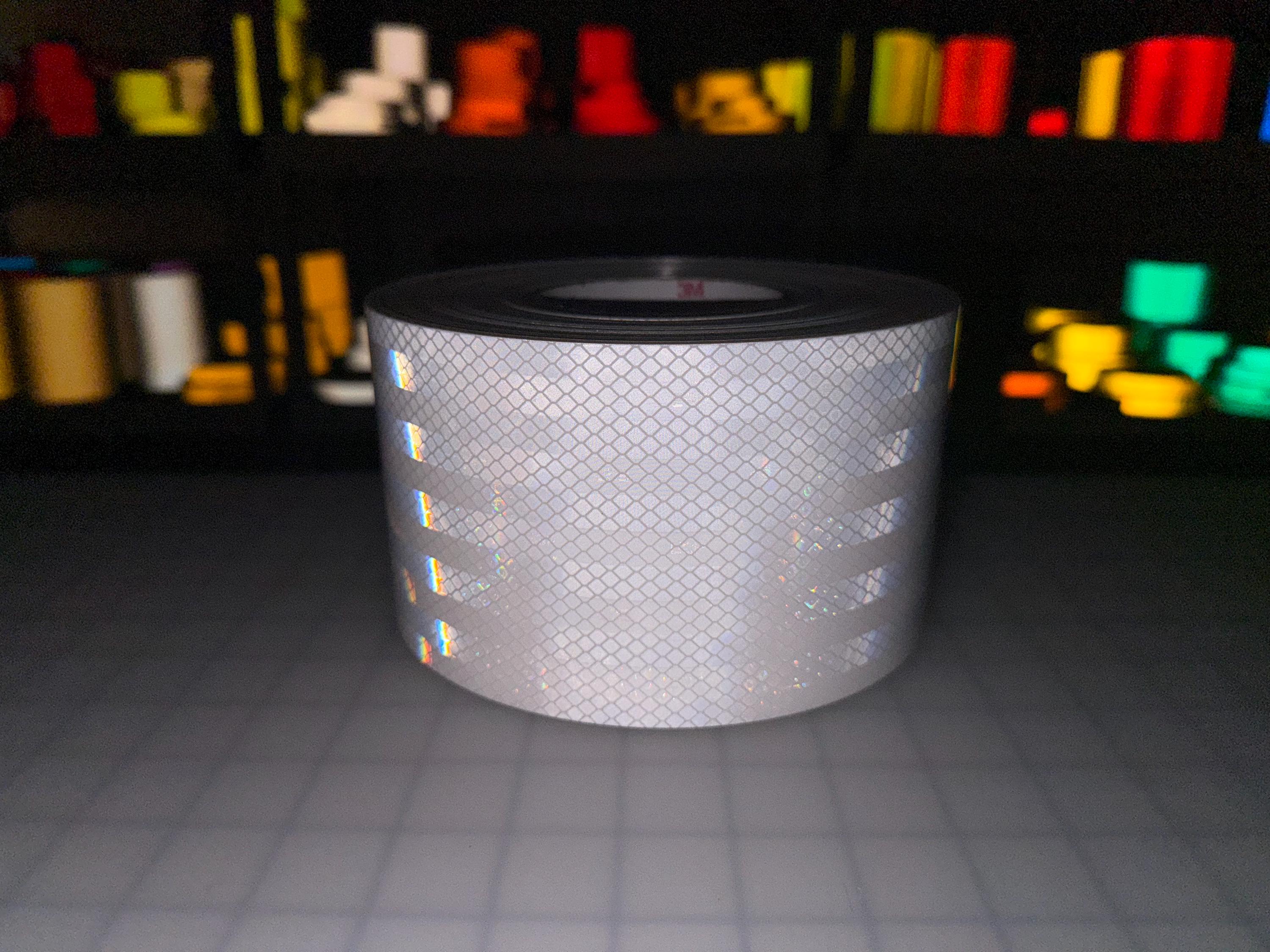 NASTRO CATARIFRANGENTE 45M X 5CM NASTRO RIFLETTENTE BIANCO-ROSSO NASTRO DI SEGNALAZIONE - Foto 12