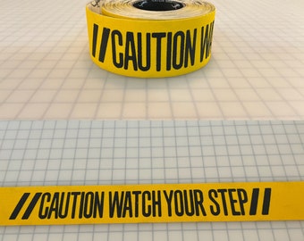 3" Anti-Slip "Caution Watch Your Step" Tread Tape (Different Lengths") Yellow & Black Gator Grip 60 Grit OSHA