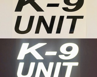 K-9 UNIT 7"x12" Reflective Decal