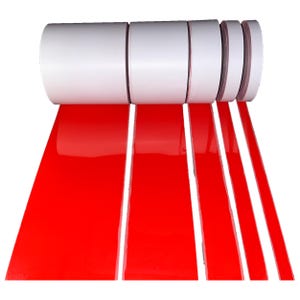 IRON ON Red REFLECTIVE Fabric 3/4&quot; 1&quot; 2&quot; 4&quot; 6&quot; Inch 10&#39;, 20&#39;, 30&#39; Rolls Vest Trim Safety SewViz Brand