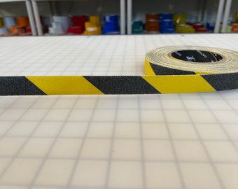 1" Anti-Slip Tread Tape (Different Lengths) Yellow/Black Hazard Striped Gator Grip 60 Grit OSHA