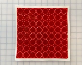 Oralite Reflective 1 "Red Hot Dots 64 Kreise Air Backed Prismatic PVC (Ultra Bright) Wet Reflective Orafol Reflexite