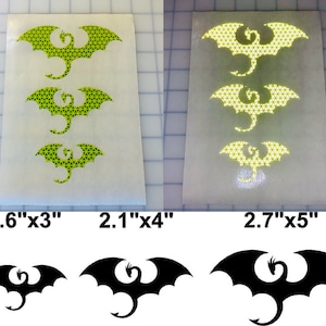 Reflective Dragon Decal Sticker Car Truck Motorcycle Helmet Oralite V98