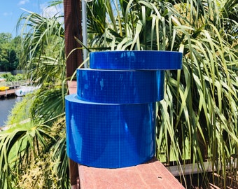 Blue Reflective Tape Oralite V82 1" 2" 4" Orafol Type 5 (Brightest Colored Reflective Tape On Market)