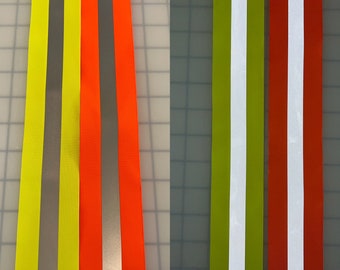 2" Reflective Vest Trim Red/Silver or Lime/Silver Sew On Fabric Ultra Bright Safety High Viz SEWVIZ Brand