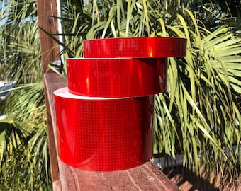 Red Reflective Tape Oralite V82 1" 2" 4" Orafol Type 5 (Brightest Colored Reflective Tape On Market)