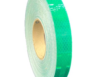 1" Inch Green Reflective Tape - 3M 3930 HIP - Air Backed MicroPrismatic Film - Type 4 - 500+ Candelas - High Intensity Prismatic