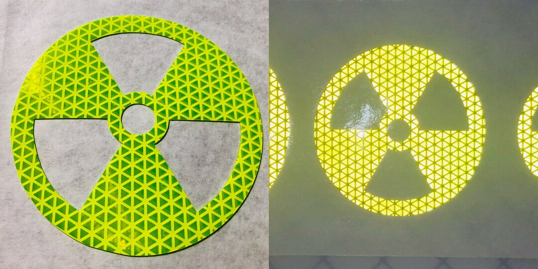 Reflective Nuclear Decal Sticker Car Truck Motorcycle Helmet Oralite ...