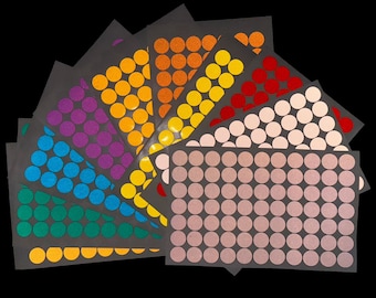 77 Reflective 3/4" ELG Dots Circles (10 Different Colors) Nikkalite Oralite Safety Stickers Glassbead Retroreflective Material