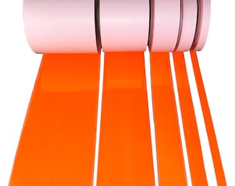 Tela reflectante naranja para planchar, 3/4", 1", 2", 4", 6", 10', 20', 30', rollos, chaleco de seguridad, marca SewViz