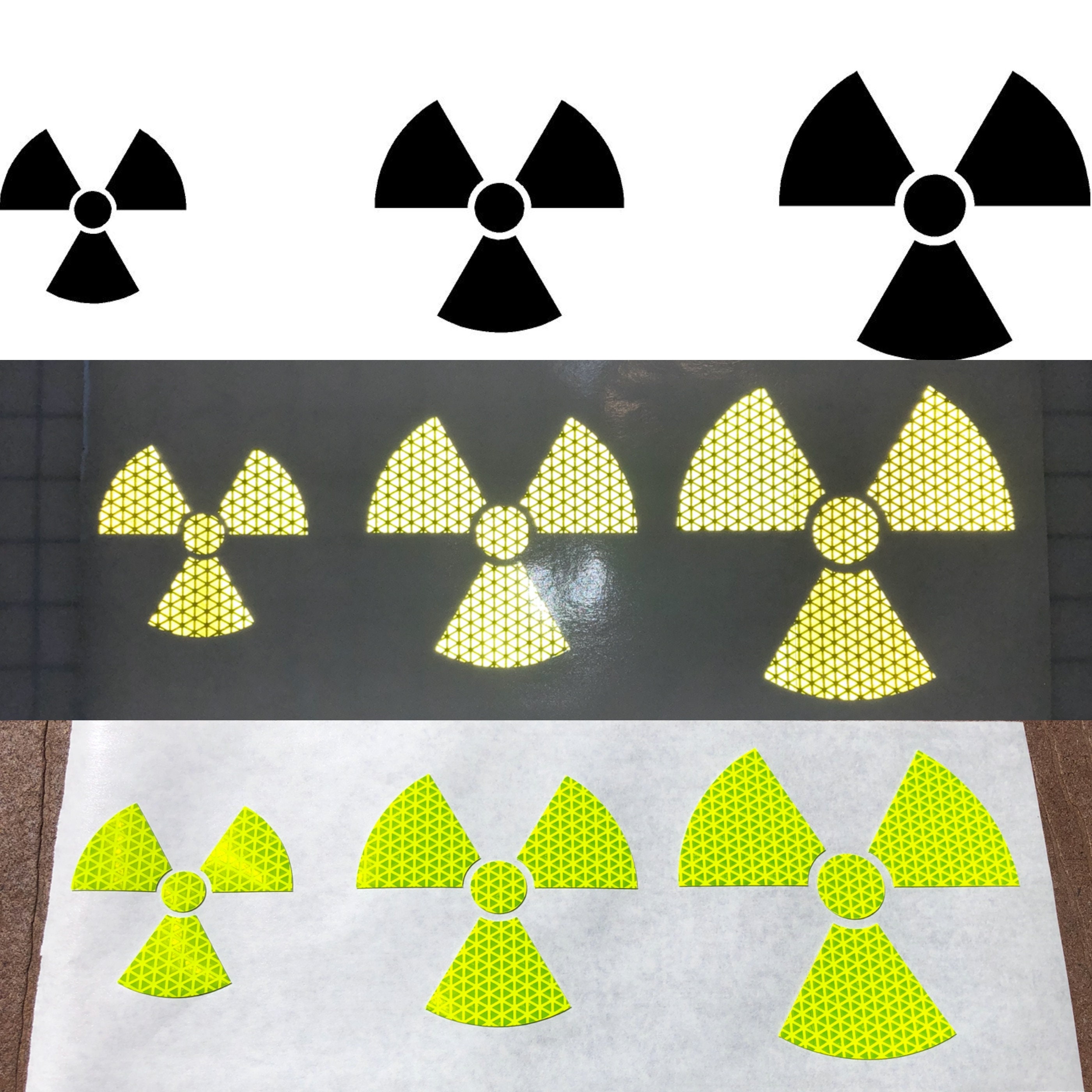 Nuclear Wall Sticker Reflective Nuclear Decal Sticker Car Truck Motorcycle Helmet Oralite ...