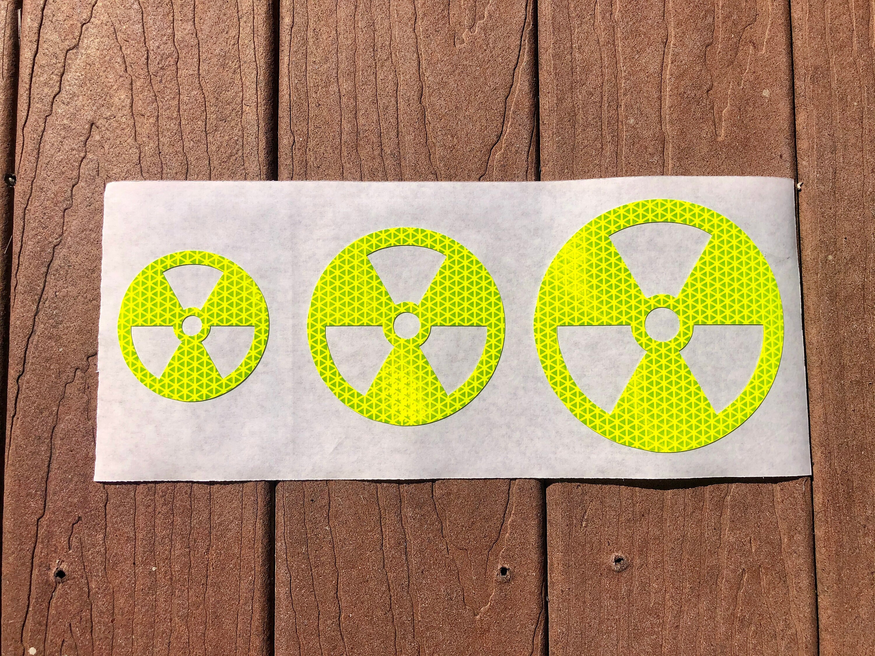 Reflective Nuclear Decal Sticker Car Truck Motorcycle Helmet Oralite ...
