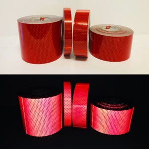 Red Reflective Tape Oralite V98 1&quot; 2&quot; 4&quot; 6&quot; Orafol Reflexite Safety