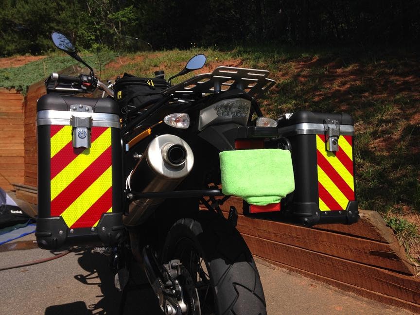 Reflective tape motorcycle panniers hotsell