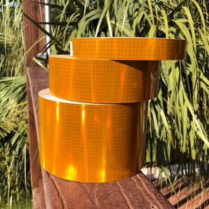 Gele reflecterende tape schoolbus Oralite V82 1&quot; 2&quot; 4&quot; Orafol Type 5 (helderste gekleurde reflecterende tape op de markt)
