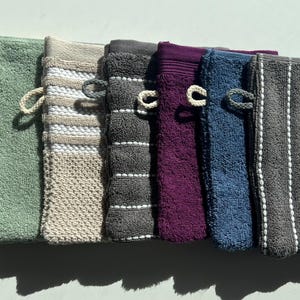 Cotton Terry Cloth Bath Mitt: European Style Washcloth, Made in USA