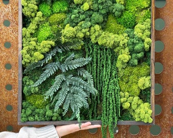 Large Handmade Preserved Moss Wall Art: Nature-Inspired Home Decor