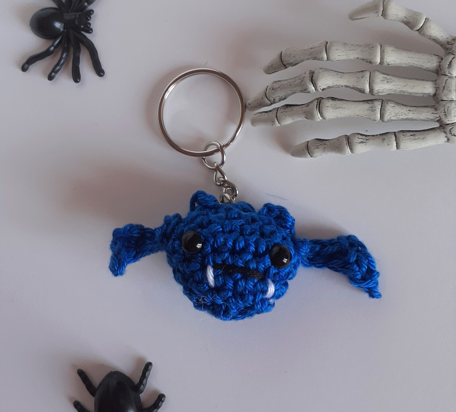Bat Keychain Halloween Gift Halloween Keychain Crochet Bat Etsy