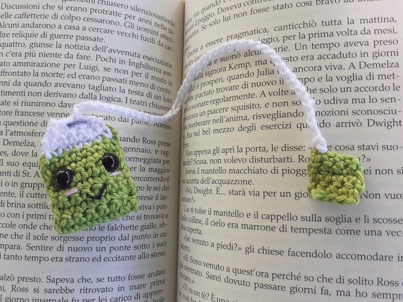 Tea Bag Bookmark Crochet Bookmark Tea Lover Gift Etsy