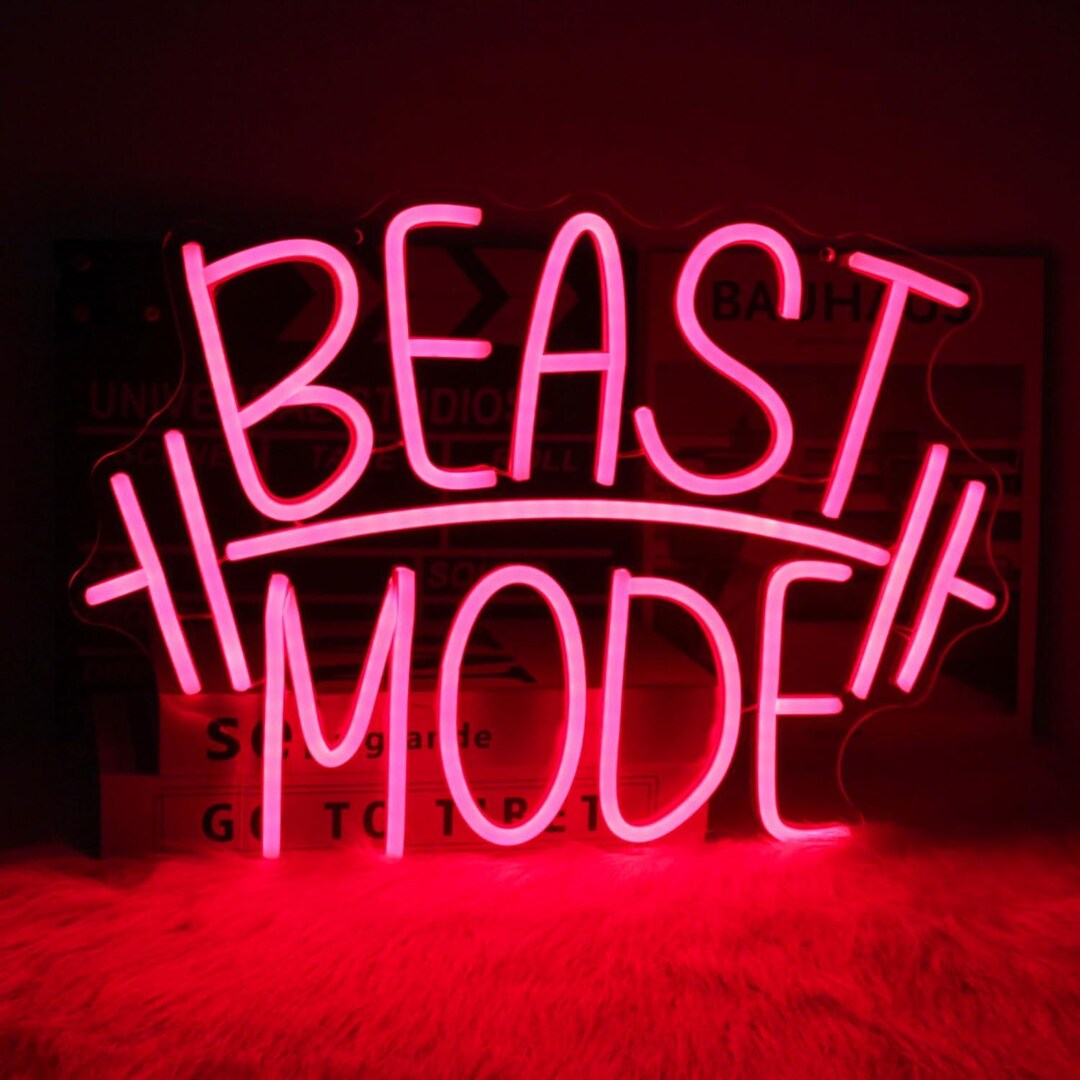 Beast Mode Neon Sign, Gym Neon Sign, Custom Neon Sign, Personalized ...