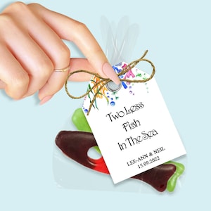 Two Less Fish In The Sea / OhFISHally Married Personalised Wedding Favours