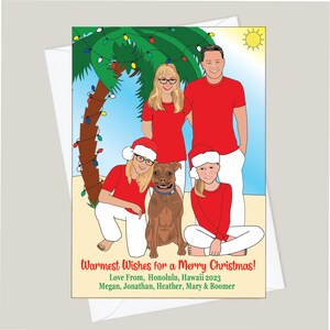 TARJETA DE NAVIDAD PERSONALIZADA>Tema de playa de vacaciones>Retrato de regalo de Navidad de vacaciones>Feliz año nuevo>Tarjeta navideña personalizada a partir de tus fotos, tamaño 5x7