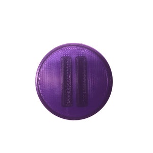 May include: A purple round button with two vertical lines, resembling a pause symbol.