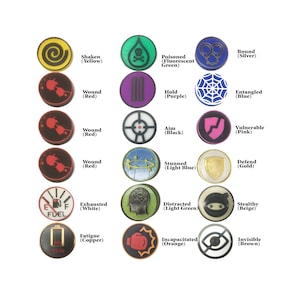 Savage Worlds Status Tokens (18-Pack)
