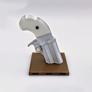Tabletop RPG Ammo Tracker Derringer with 2 rounds on OpenLOCK base