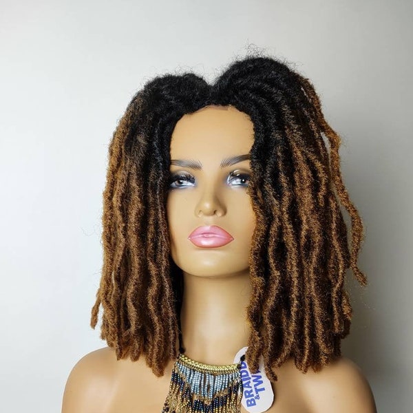 Crochet faux loc/ Bo Loc crochet wig/ crochet wig for black women/ Length in display  12"/ Crochet Cap one size cap.